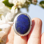 Afbeelding in Gallery-weergave laden, Unique Lapis Lazuli Stone Ring (ready to ship)
