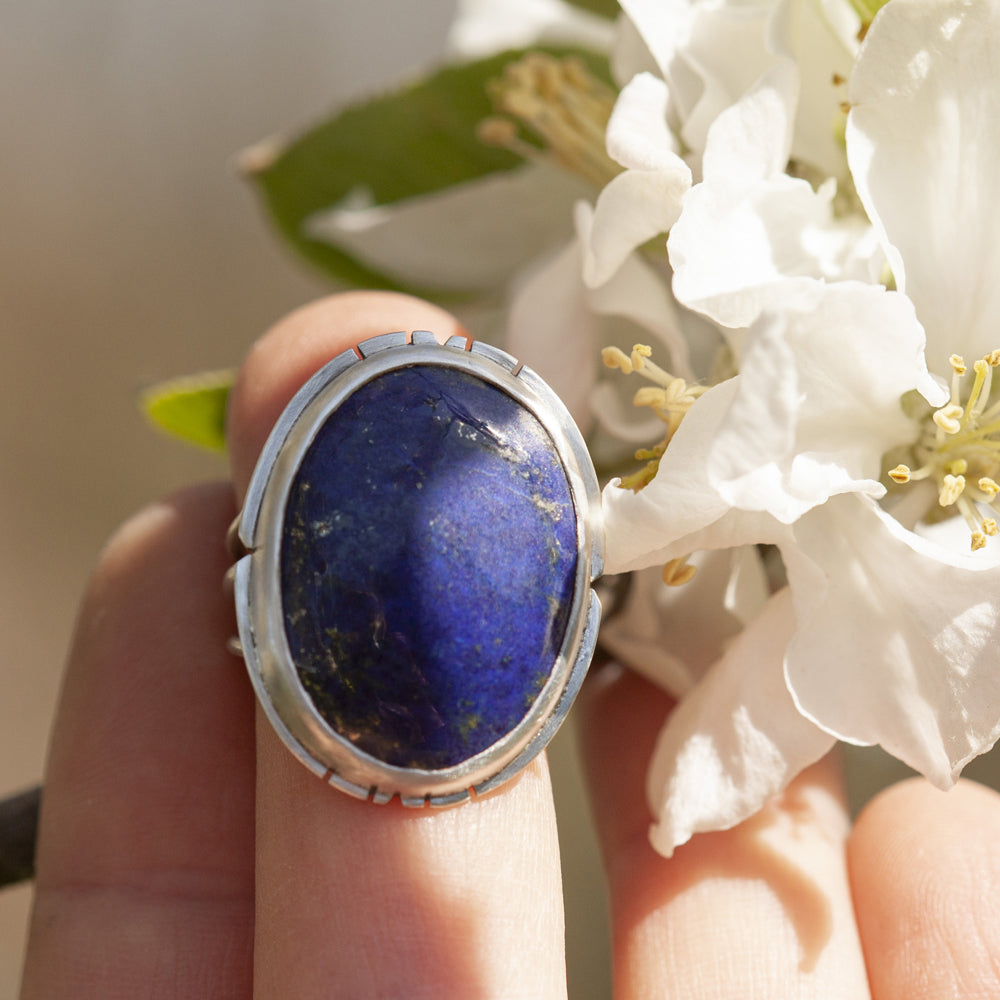 Unique Lapis Lazuli Stone Ring (ready to ship)