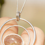 Lade das Bild in den Galerie-Viewer, OOAK pendant with stone #8 • rutilated quartz   (ready to ship)
