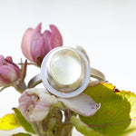 Cargar imagen en el visor de la galería, Sena ring with prehnite ~ size 55   (ready to ship)
