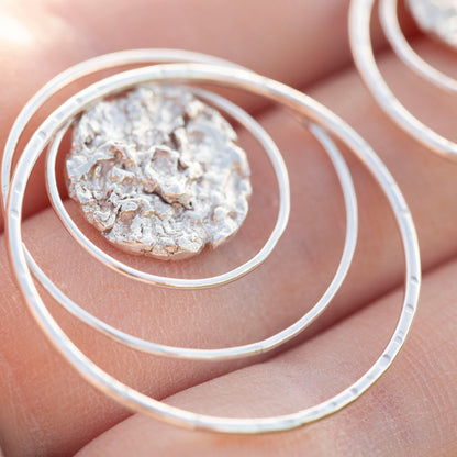 Echo oorbellen uniek exemplaar #21 ~ zilver (klaar voor verzending)