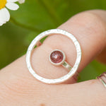 Cargar imagen en el visor de la galería, OOAK Lua ring with tourmaline ~ Size 50 ~ can be adjusted (ready-to-ship)
