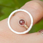 Lade das Bild in den Galerie-Viewer, OOAK Lua ring with tourmaline ~ Size 50 ~ can be adjusted (ready-to-ship)
