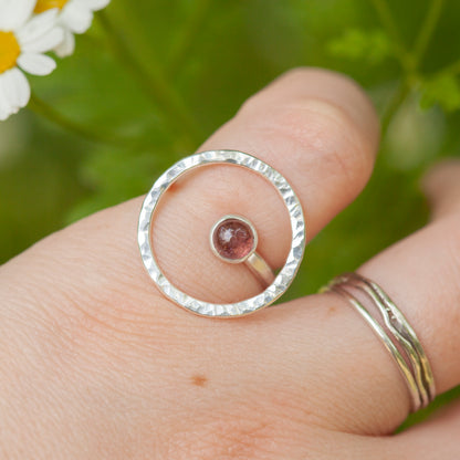 Lua ring uniek exemplaar #1 • toermalijn ~ Maat 50 ~ kan worden aangepast (klaar voor verzending)