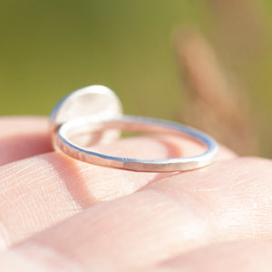 OOAK Peach onyx ring ~ Size 54 (ready-to-ship)