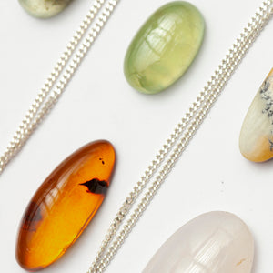 Choose Your Stone : Onda Pendant   (made to order)
