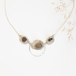 Cargar imagen en el visor de la galería, OOAK intuition necklace with 3 pebbles (ready-to-ship)
