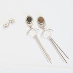 Charger l&#39;image dans la galerie, OOAK delicate intuition earrings with natural pebbles (ready-to-ship)
