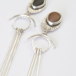 Load image into Gallery viewer, OOAK delicate intuition earrings with natural pebbles (ready-to-ship)
