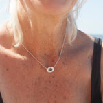 Cargar imagen en el visor de la galería, OOAK delicate intuition necklace with purple brown pebble (ready-to-ship)

