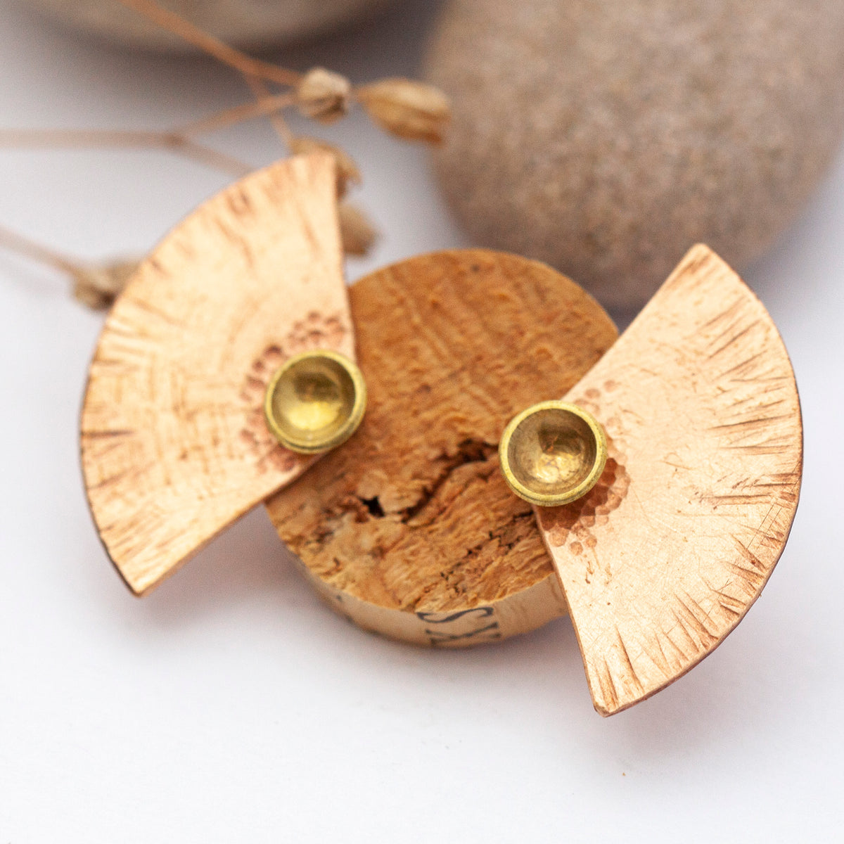 Ear jackets Aela pieza única #9 • cobre y latón (listo para enviar)