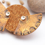 Cargar imagen en el visor de la galería, OOAK Aela ear jackets #8 • copper &amp; silver • ethnic patterns (ready-to-ship)
