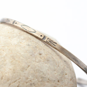 OOAK Ethnic bracelet in silver #5 • size 5,5cm (ready-to-ship)
