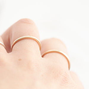 OOAK Simple square ring in solid 14k • size 54,25 (ready to ship)