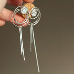 Charger l&#39;image dans la galerie, OOAK Echo earrings #33 ~ silver (ready-to-ship)
