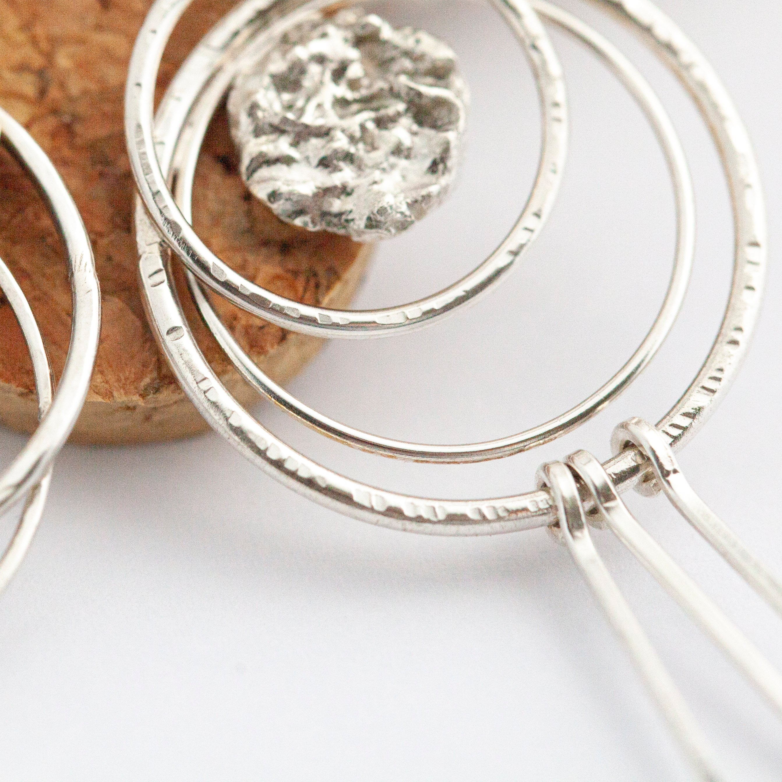 OOAK Echo earrings #33 ~ silver (ready-to-ship)