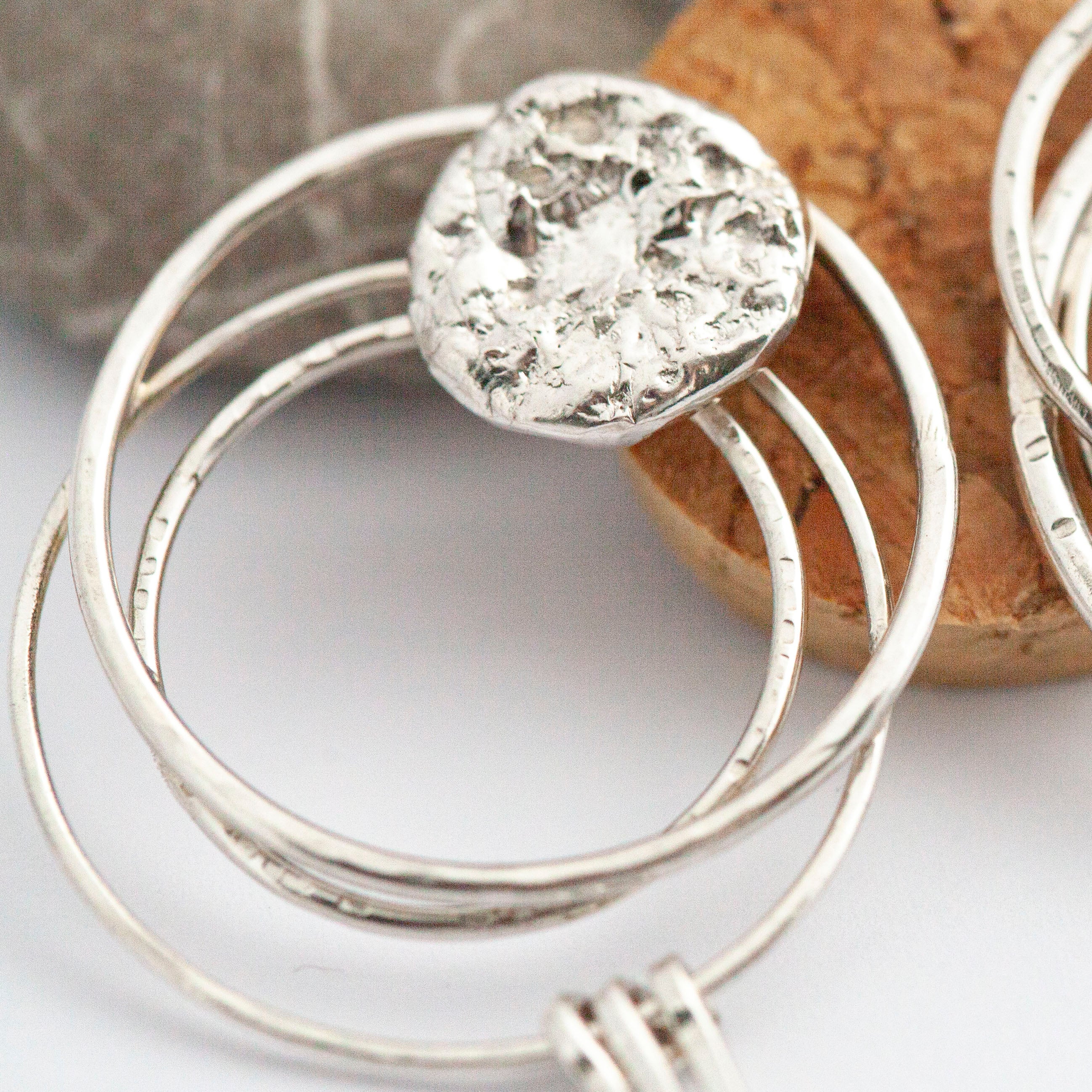 OOAK Echo earrings #33 ~ silver (ready-to-ship)
