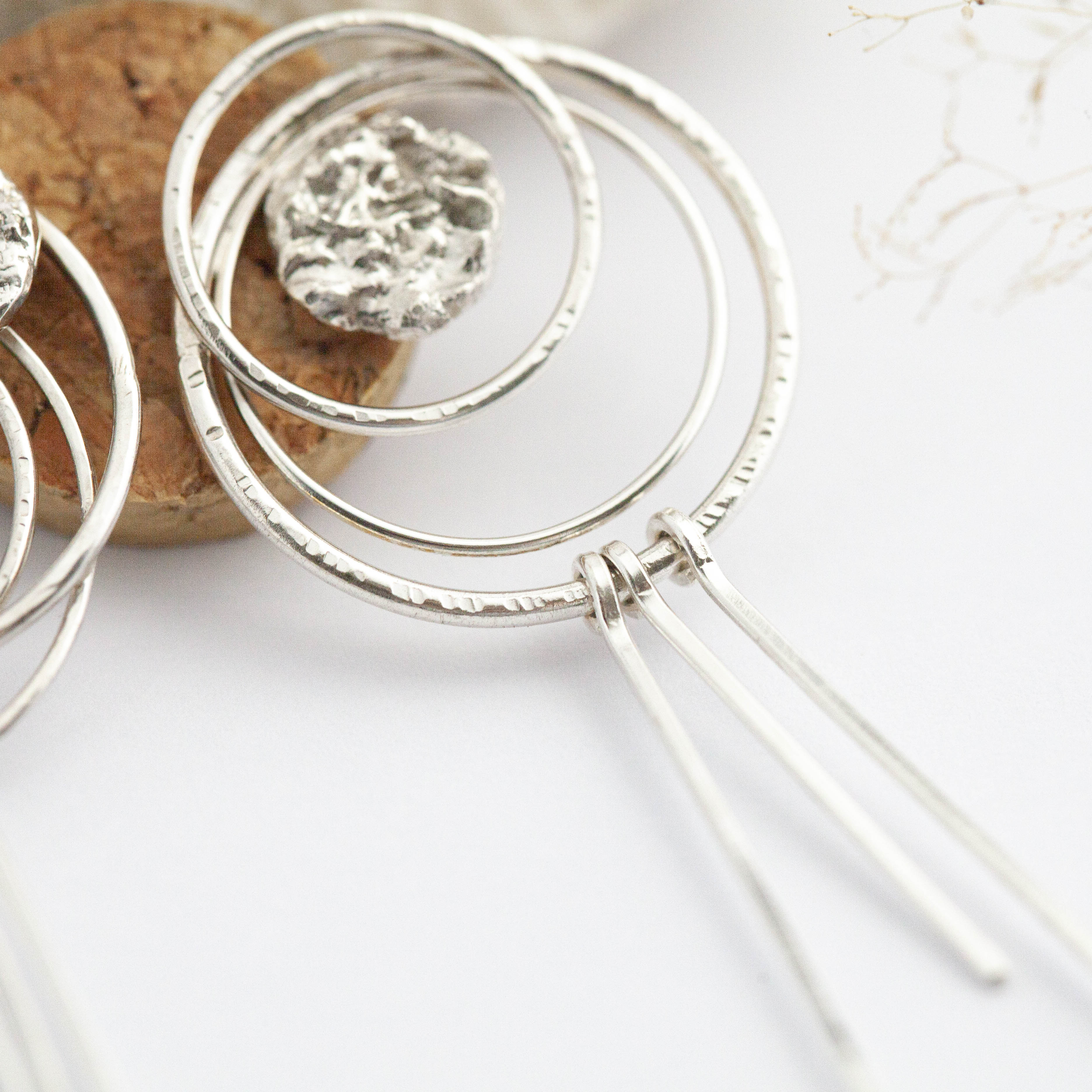 OOAK Echo earrings #33 ~ silver (ready-to-ship)