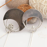 Load image into Gallery viewer, OOAK Echo earrings #37 ~ silver (ready-to-ship)
