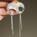 Cargar imagen en el visor de la galería, OOAK Echo earrings #37 ~ silver (ready-to-ship)

