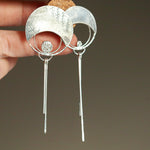 Lade das Bild in den Galerie-Viewer, OOAK Echo earrings #37 ~ silver (ready-to-ship)
