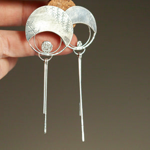 OOAK Echo earrings #37 ~ silver (ready-to-ship)