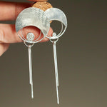 Afbeelding in Gallery-weergave laden, OOAK Echo earrings #37 ~ silver (ready-to-ship)
