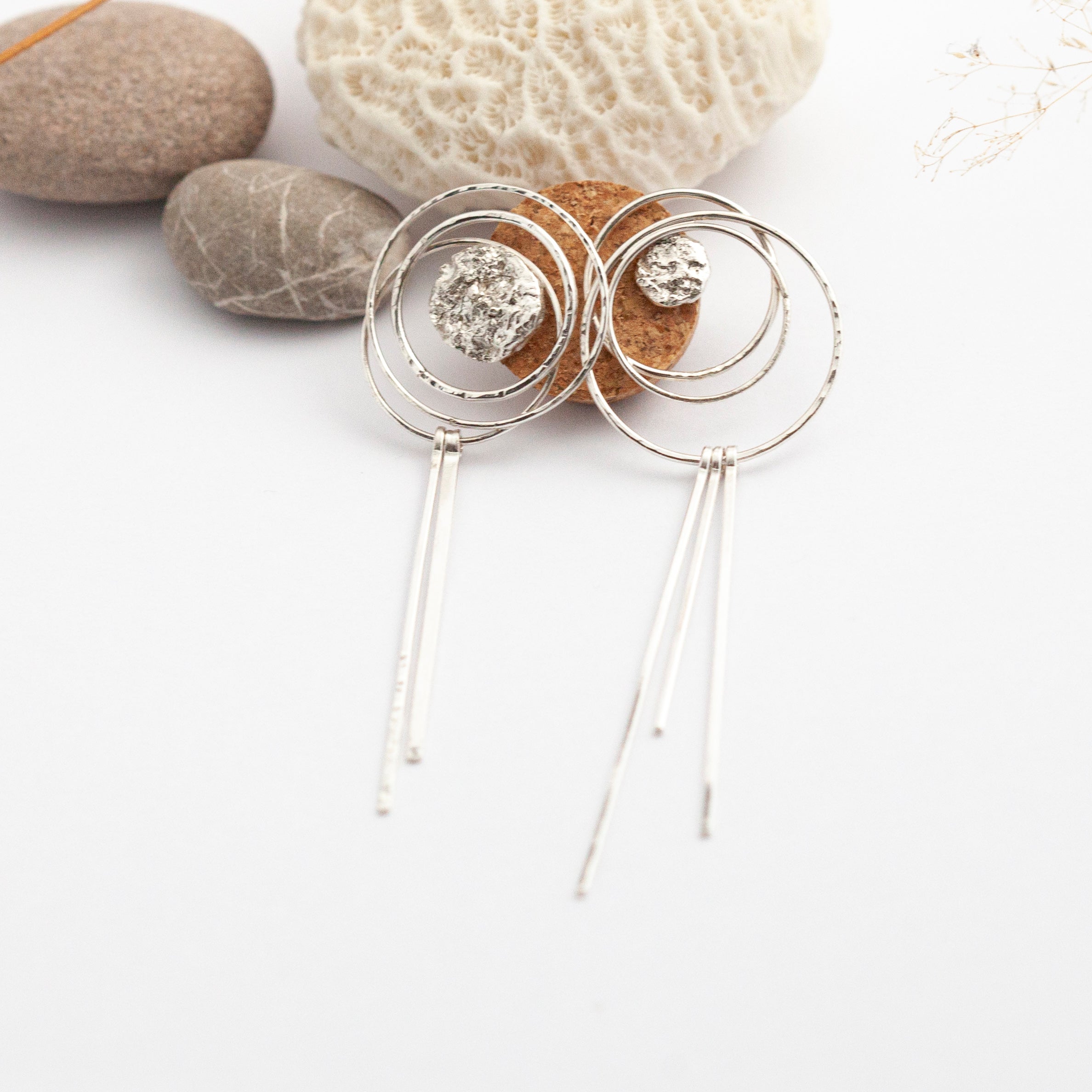 OOAK Echo earrings #35 ~ silver (ready-to-ship)