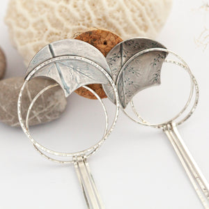 OOAK Echo earrings #39 ~ silver (ready-to-ship)