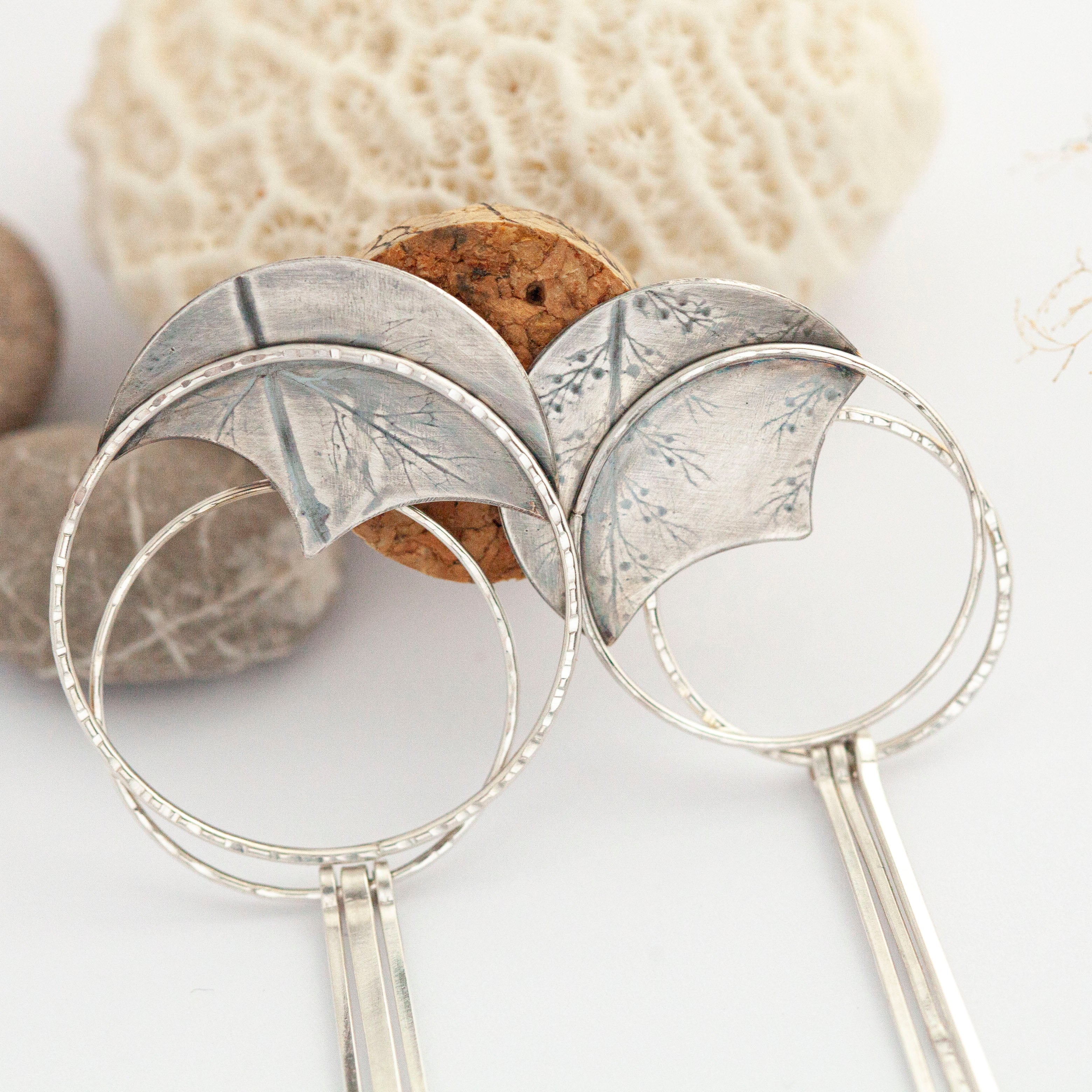 OOAK Echo earrings #39 ~ silver (ready-to-ship)