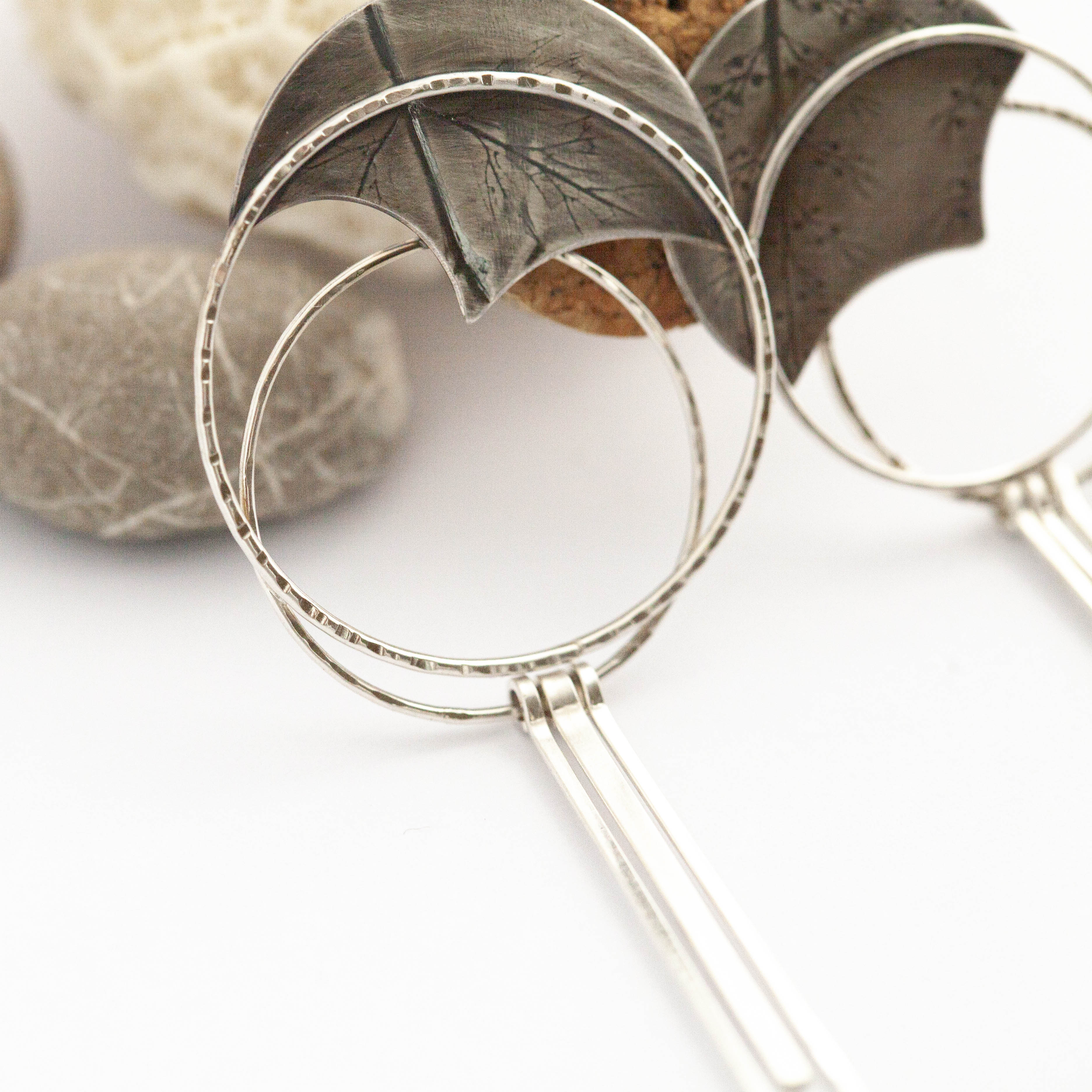 OOAK Echo earrings #39 ~ silver (ready-to-ship)