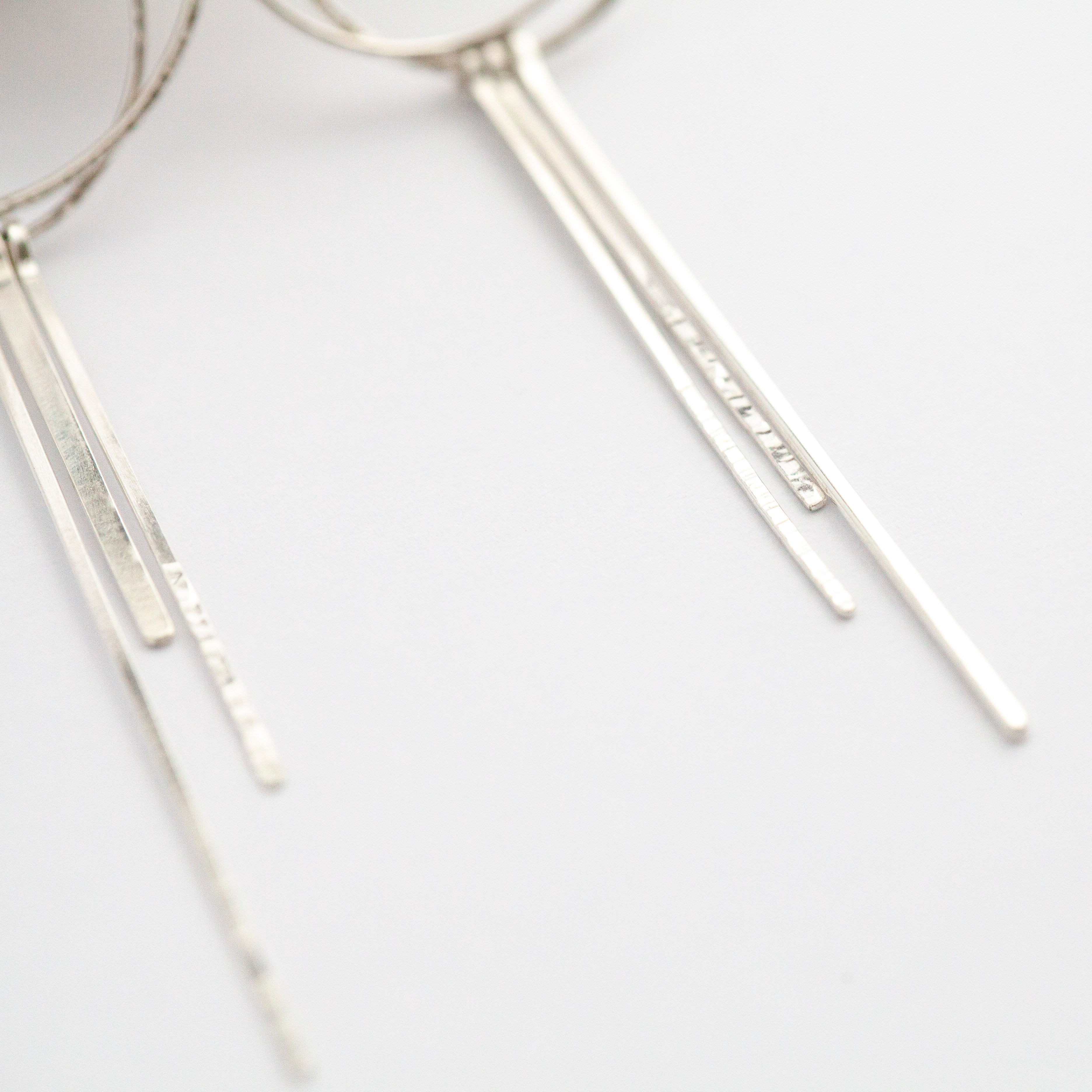 OOAK Echo earrings #39 ~ silver (ready-to-ship)