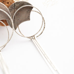 OOAK Echo earrings #39 ~ silver (ready-to-ship)