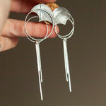 Load image into Gallery viewer, OOAK Echo earrings #39 ~ silver (ready-to-ship)
