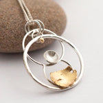 Afbeelding in Gallery-weergave laden, OOAK Cosmos pendant #2 • Silver &amp; solid 18K peach gold (ready to ship)
