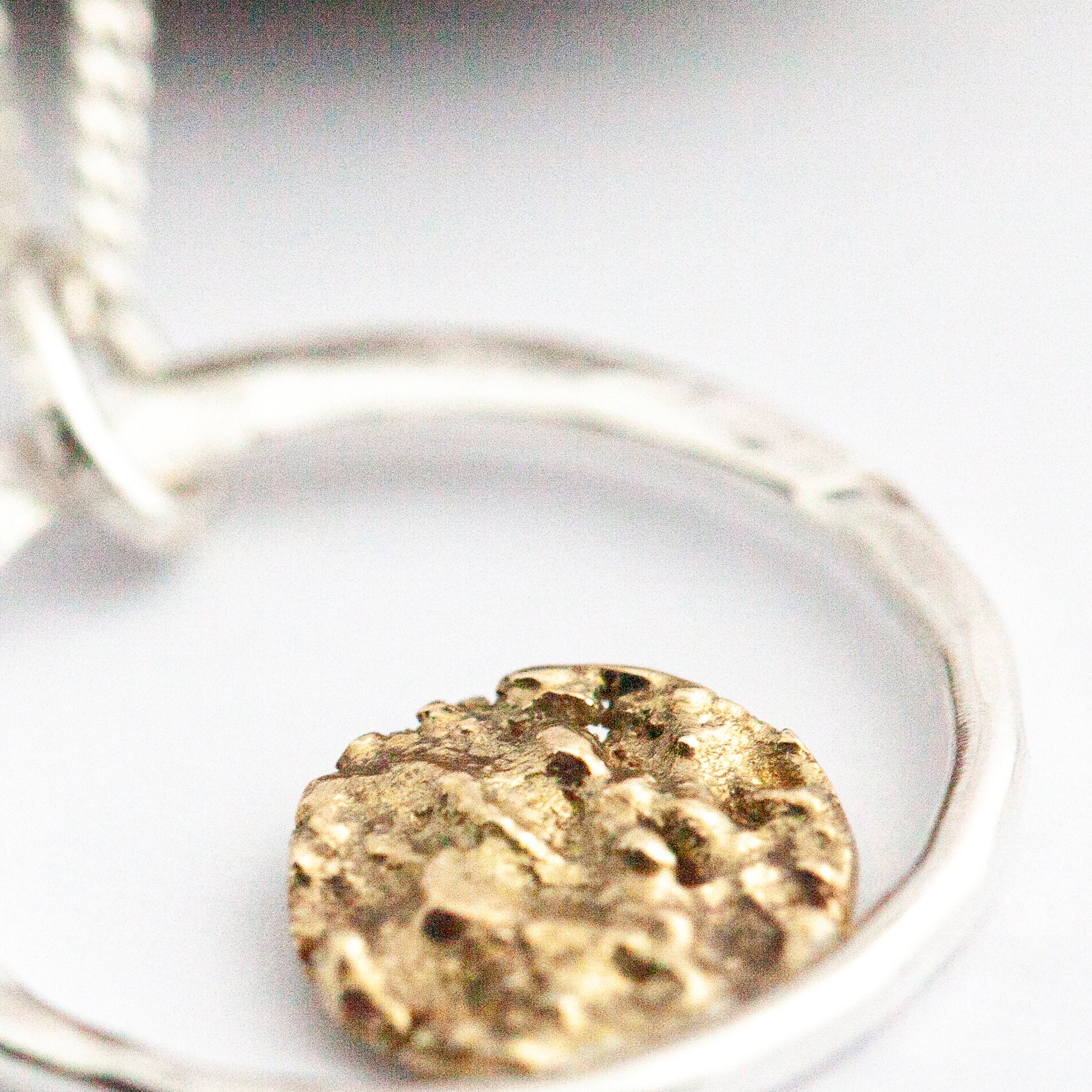 OOAK Moon halo pendant #1 • silver & solid 18k yellow gold   (ready to ship)