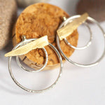 Charger l&#39;image dans la galerie, OOAK Gold &amp; silver earrings #1  (ready to ship)
