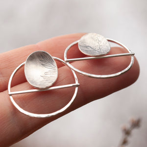 OOAK Elena earrings #2 ~ silver ~ unique (ready-to-ship)