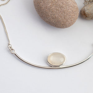 Oona necklace with white moonstone   (ready to ship)
