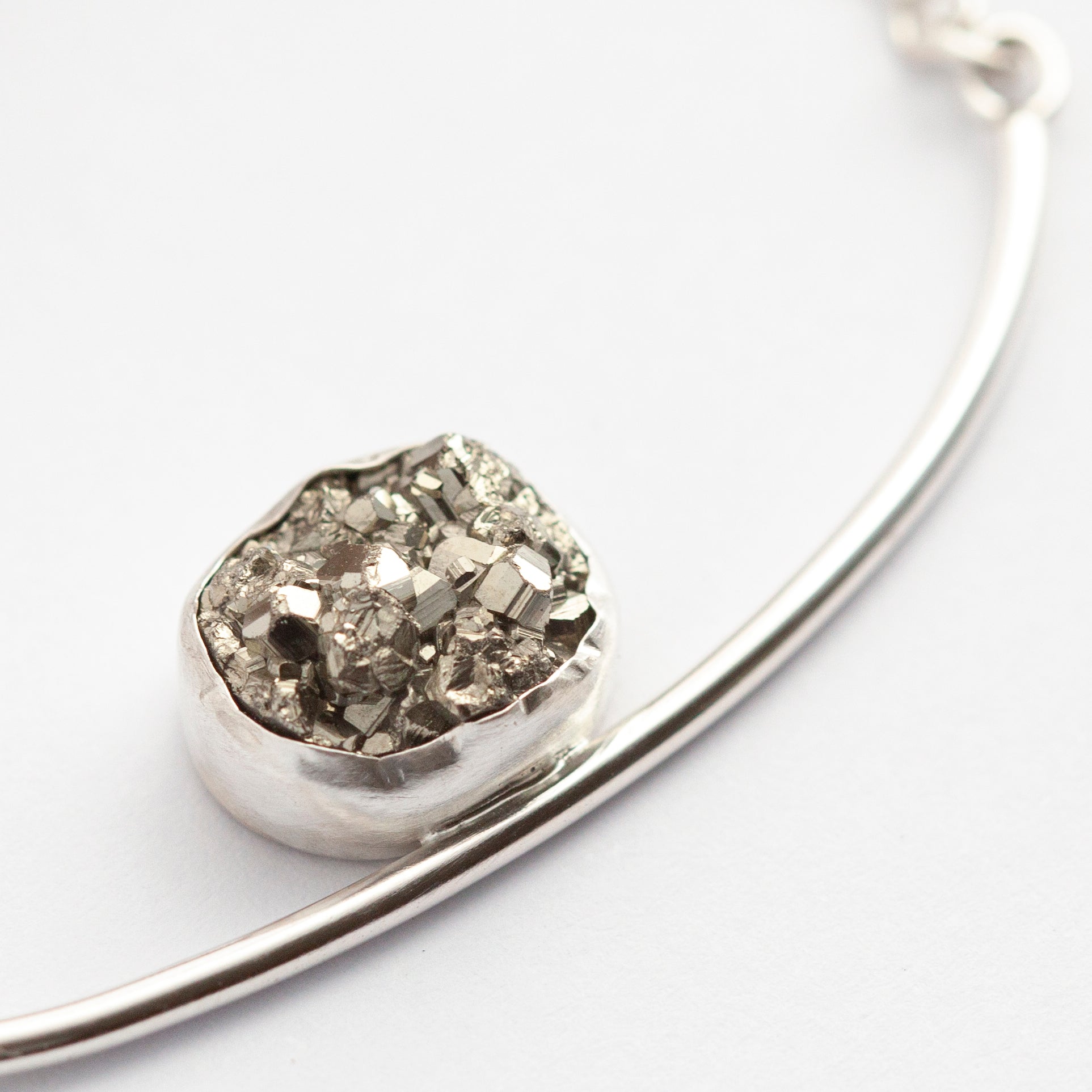 Oona necklace with pyrite   (ready to ship)