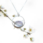 Load image into Gallery viewer, OOAK pendant with captured plant #2 • rose quartz   (ready to ship)
