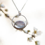 Load image into Gallery viewer, OOAK pendant with captured plant #2 • rose quartz   (ready to ship)

