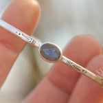 Load image into Gallery viewer, OOAK Ethnic bracelet with stone #1 • labradorite, size 6m   (ready to ship)
