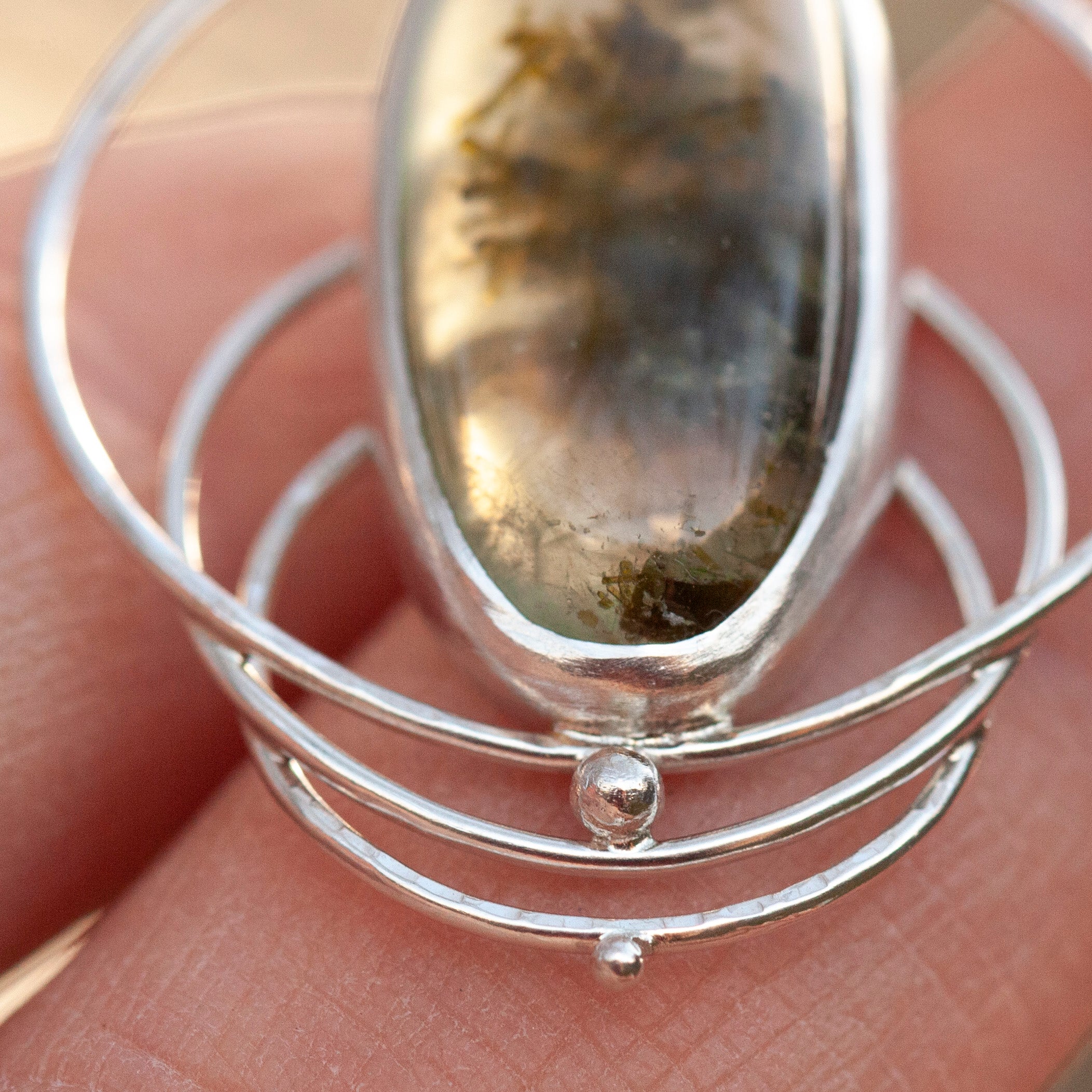 OOAK pendant with stone #2 • prehnite   (ready to ship)