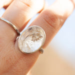 Load image into Gallery viewer, OOAK ring with captured plant #1 • quartz ~ size 58,25   (ready to ship)
