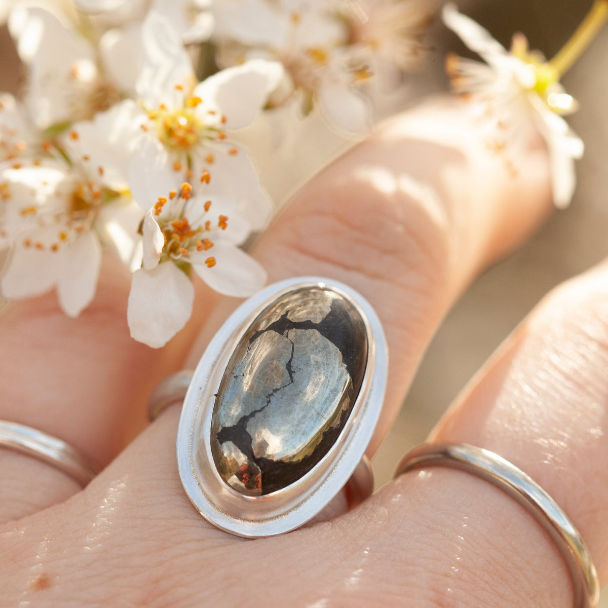 Anillo Sena con oro apache ~ talla 54 (listo para enviar)