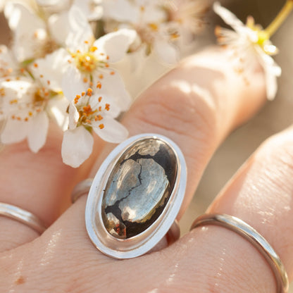 Anillo Sena con oro apache ~ talla 54 (listo para enviar)