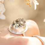 Charger l&#39;image dans la galerie, Sena ring with druzy pyrite ~ size 52,5   (ready to ship)
