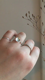 Load and play video in Gallery viewer, adjustable silver ring ~ bowl and dot    (made to order)
