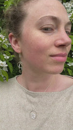 Load and play video in Gallery viewer, Cosmos earrings in silver     (made to order)
